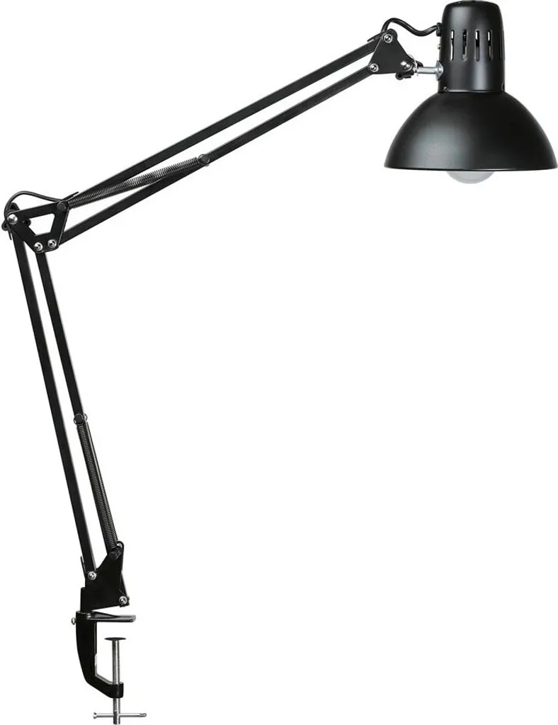 Lampe de bureau à pince articulée MAULstudy avec ampoule LED E27