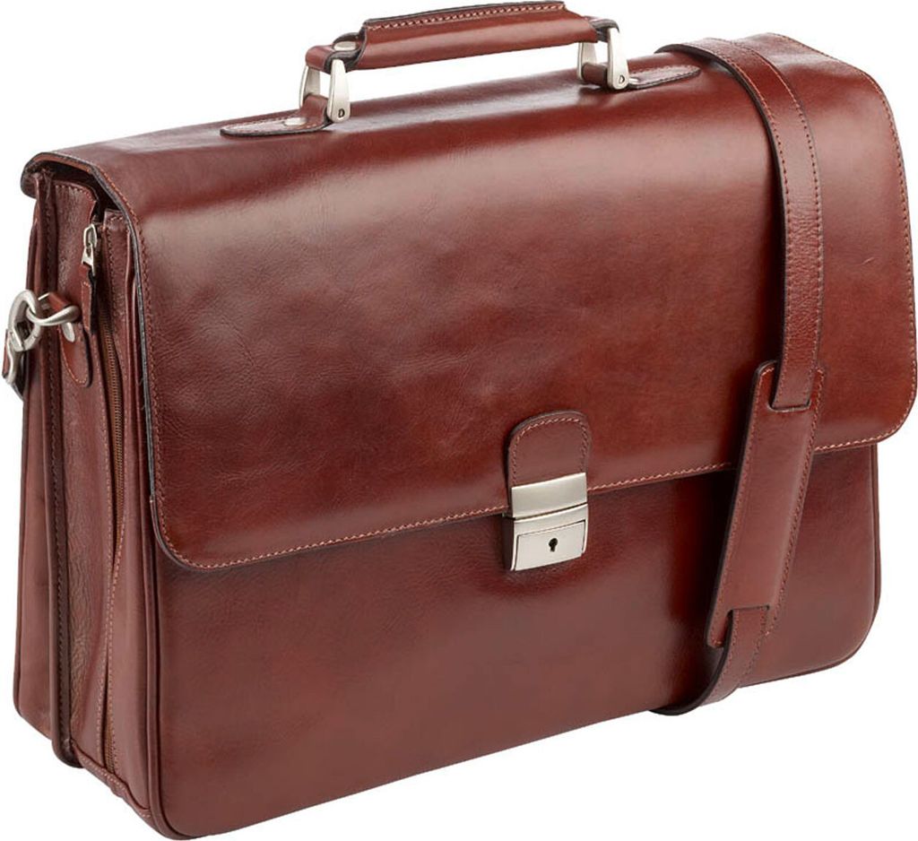 Aktentasche Bowatex Arbeitstasche Umhängetasche Leder Tasche 42cm Braun