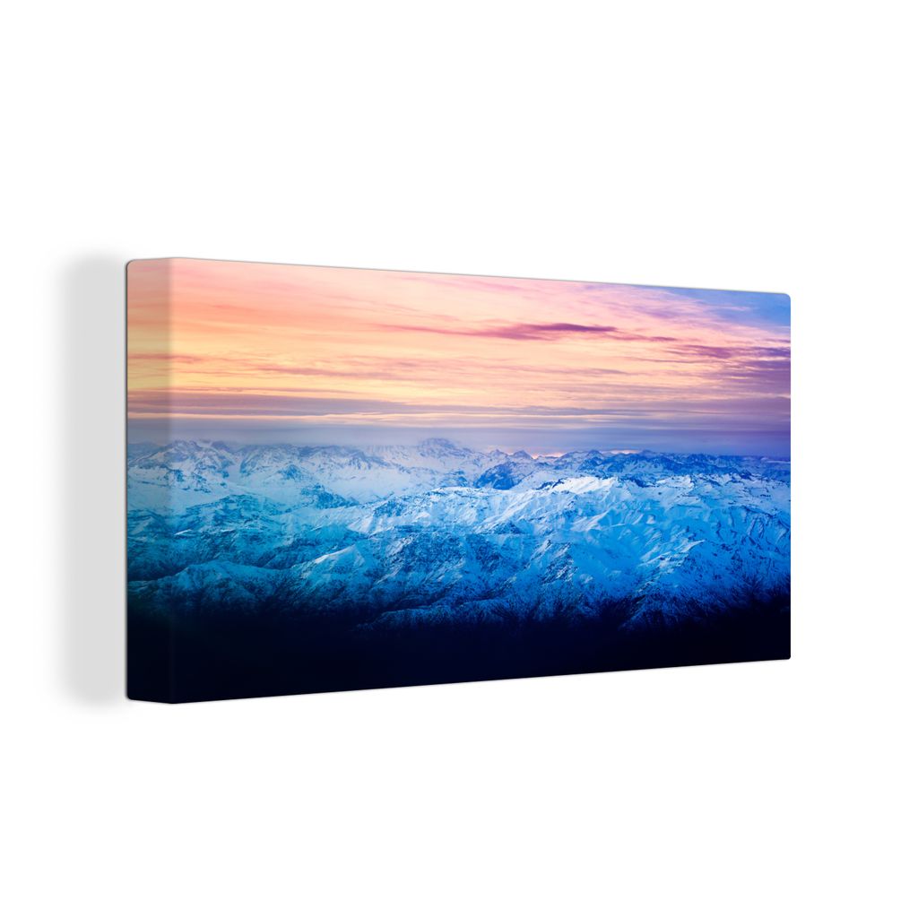 OneMillionCanvasses - Leinwandbilder - 140x90 cm, Blick aus der Vogelperspektive auf die Anden, Wandbilder Kunstdruck Wanddekoration