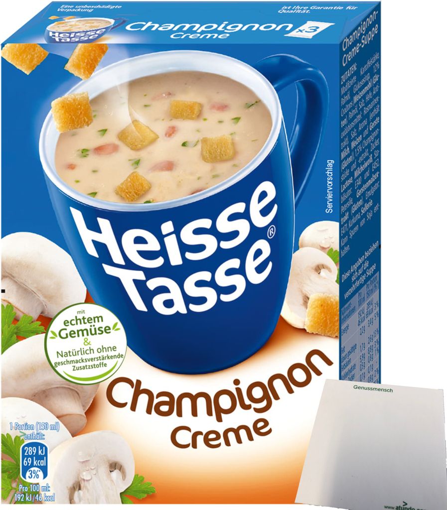 Erasco Heisse Tasse Champignon Creme Suppe 1er Pack (3 Produktbild 
