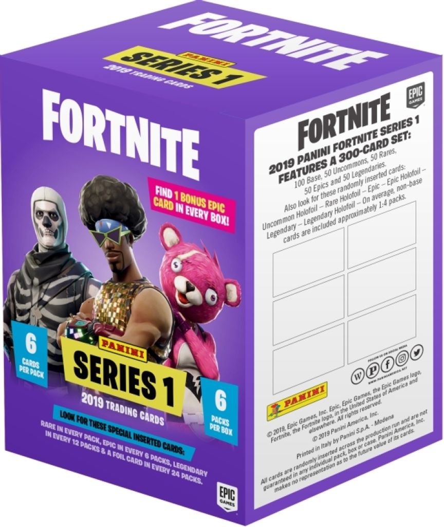 Panini Fortnite Sammelkarten Blaster Box - 6 Booster und Produktbild 