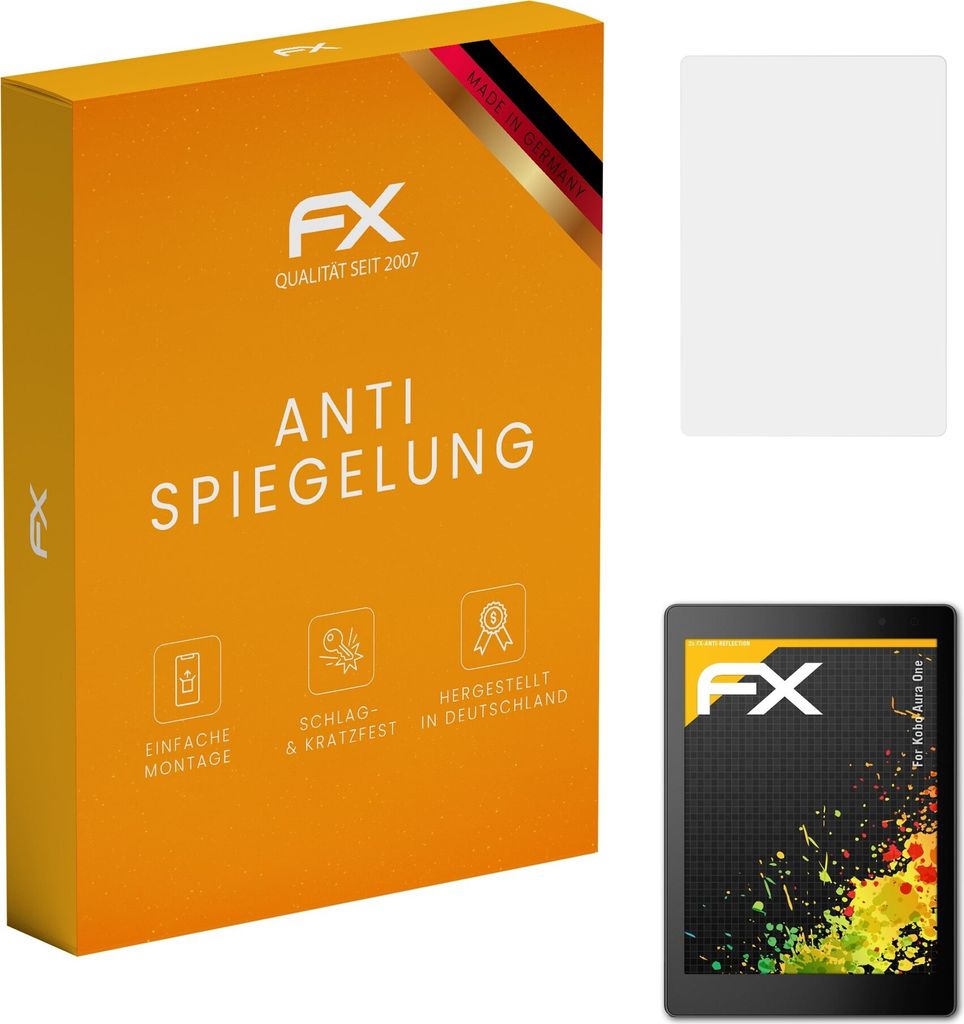 atFoliX FX-Antireflex 2x Schutzfolie kompatibel mit Kobo Aura One Displayfolie