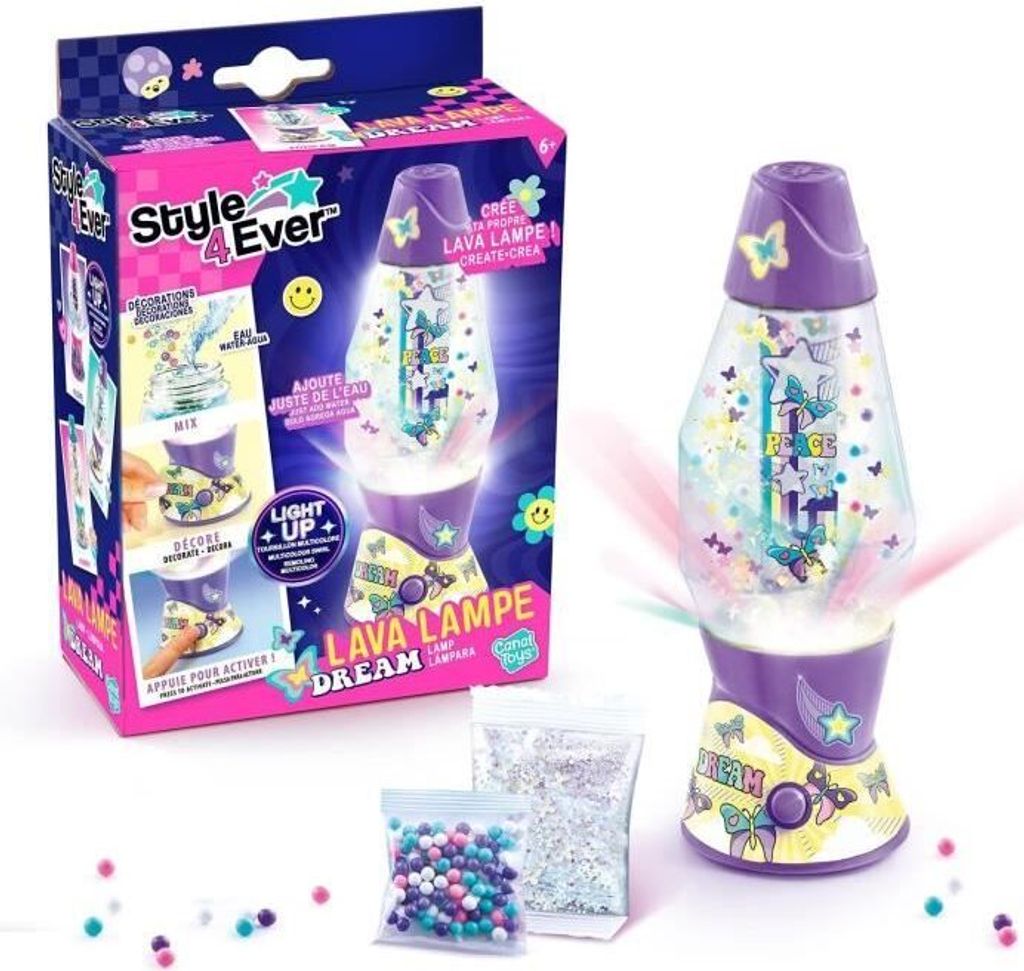 Mini Lava Lampe DIY, CANAL TOYS STYLE 4 EVER OFG 234, Rosa Multicolore, Bastelset ab 6 Jahren