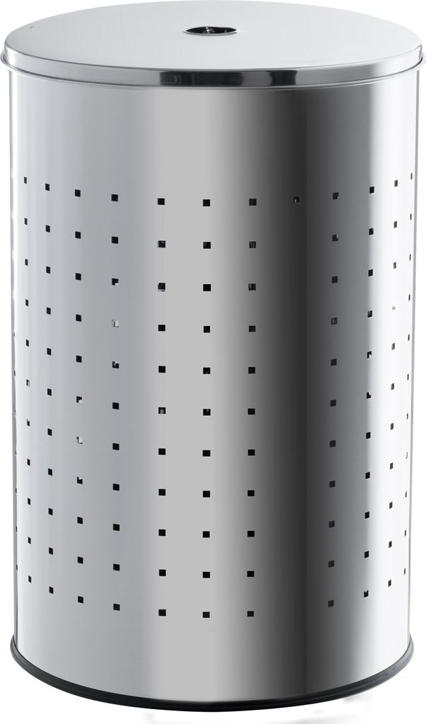 Wäschesammler - Edelstahl - 54 Liter - H 57 cm Produktbild 