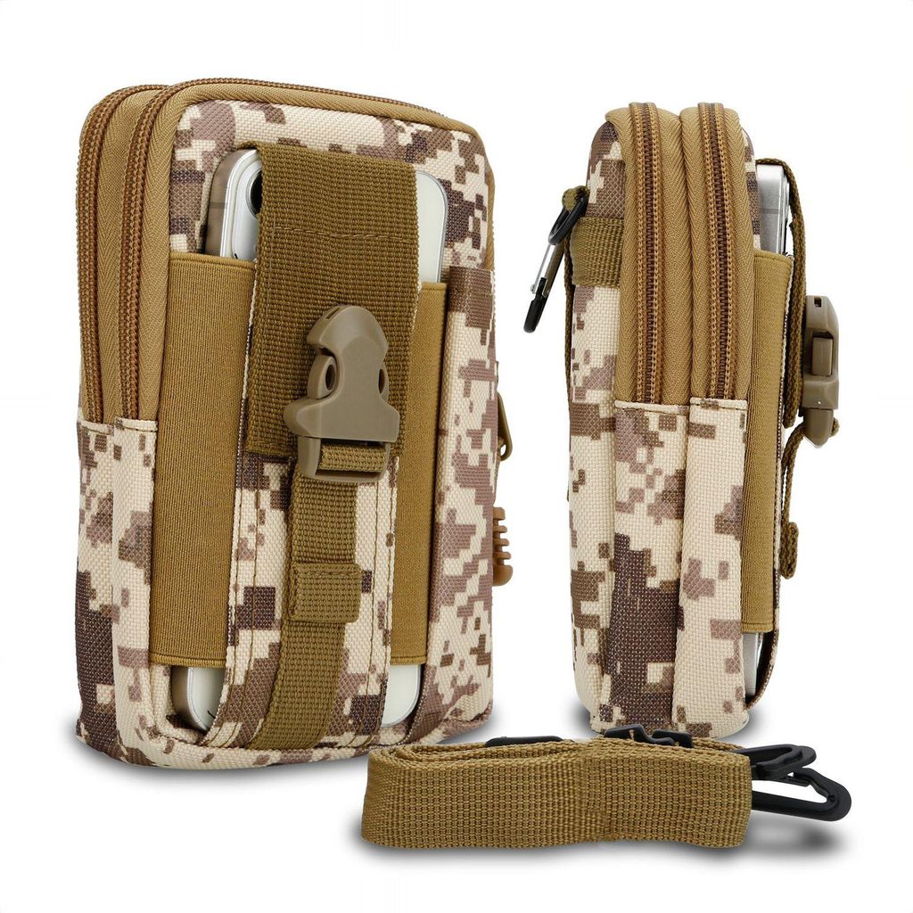Taktische Handytasche -Molle- EDC-Tasche für Xiaomi Mi 10T / Mi 10T PRO mit Schultergurt - Handyhalter Militär Hülle Gürteltasche max. 6.7 Zoll