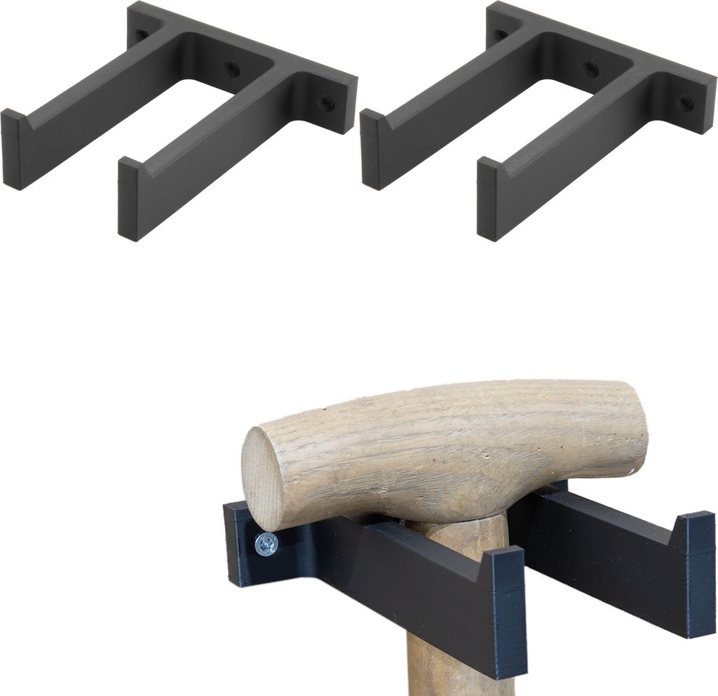 2x Wandhalter Gartengeräte Schaufel Spaten Hake Gerätehalter Halterung Universal