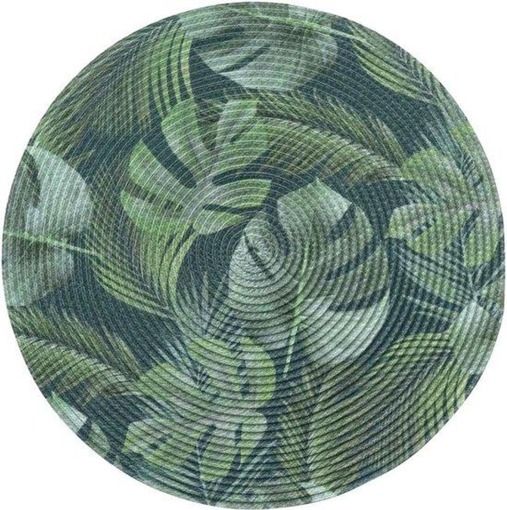 Set de table en plastique, lot de 4, 35 cm, vert, rond, Image du produit 