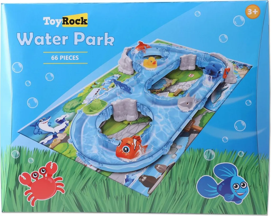Circuit de Jeu d'Eau Parc Aquatique 66 Pcs avec Canaux et Écluses