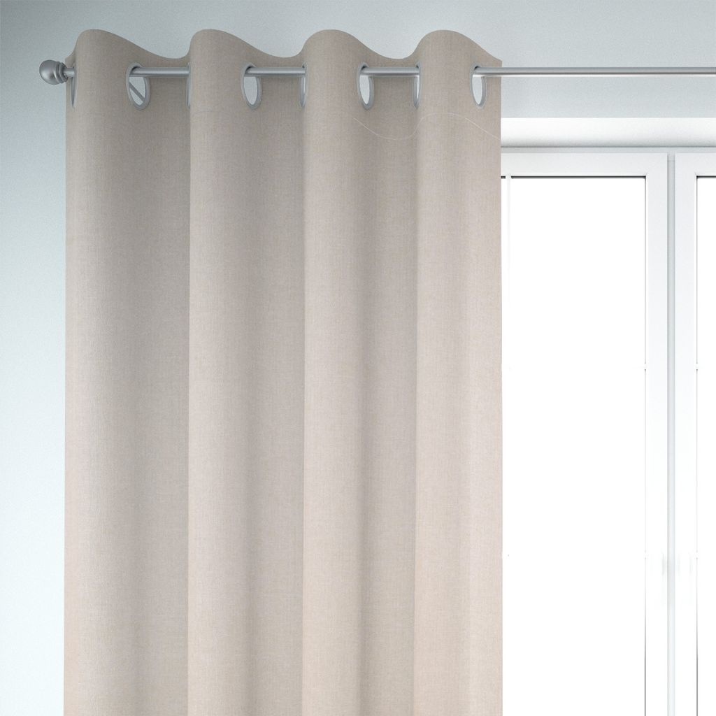 Thermovorhang Stoff Meterware Verdunkelung beige oder WL von 245cm Aufhängung Ösen