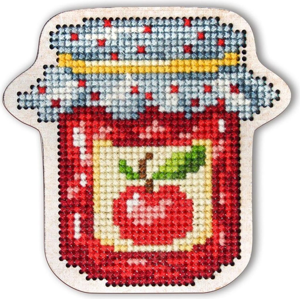 RTO Sperrholz-Kreuzstich-Stickset "Jam" EHW019, 7,3x7,3 cm