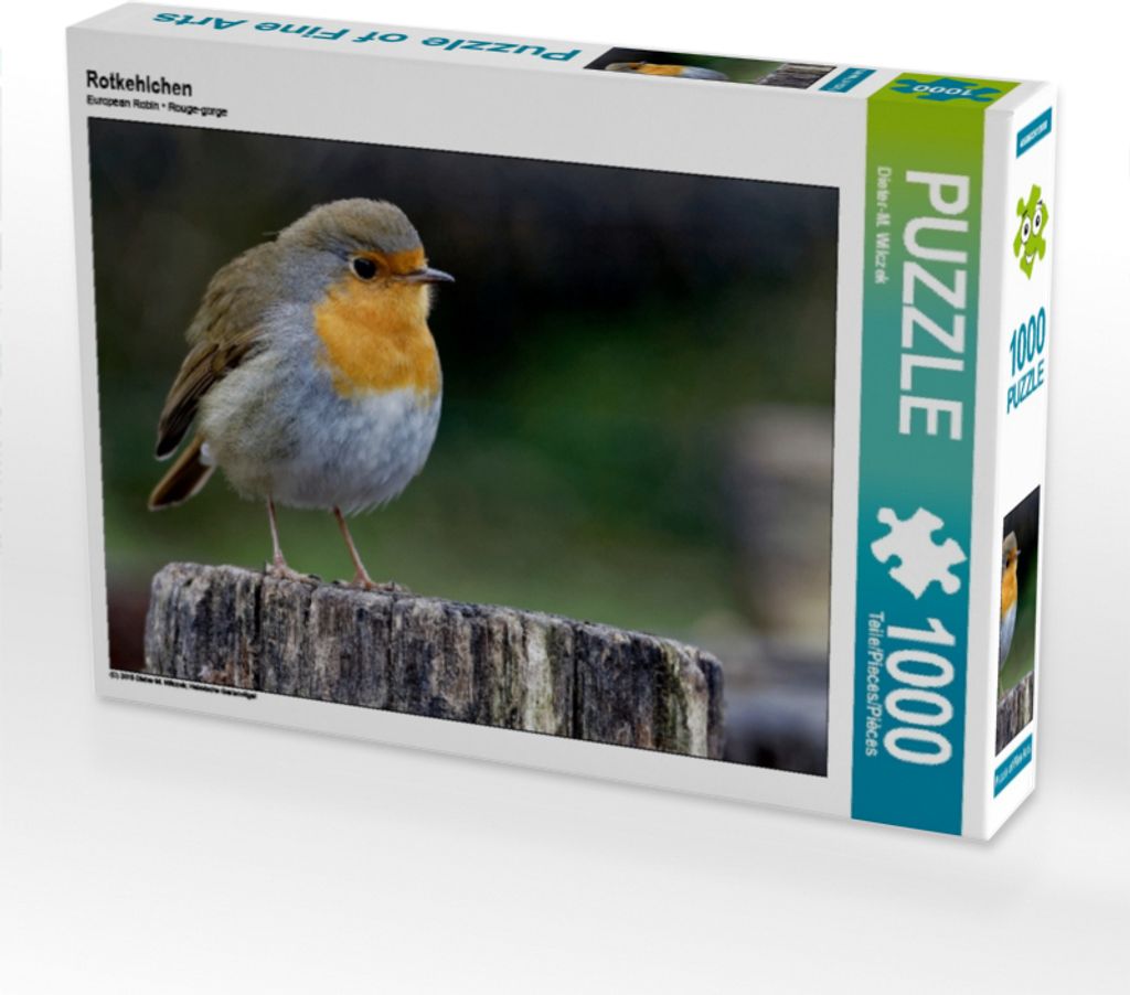 Calvendo Rotkehlchen 1000 Teile Puzzle quer 640x480mm, Wilczek Dieter-M.; 7318790