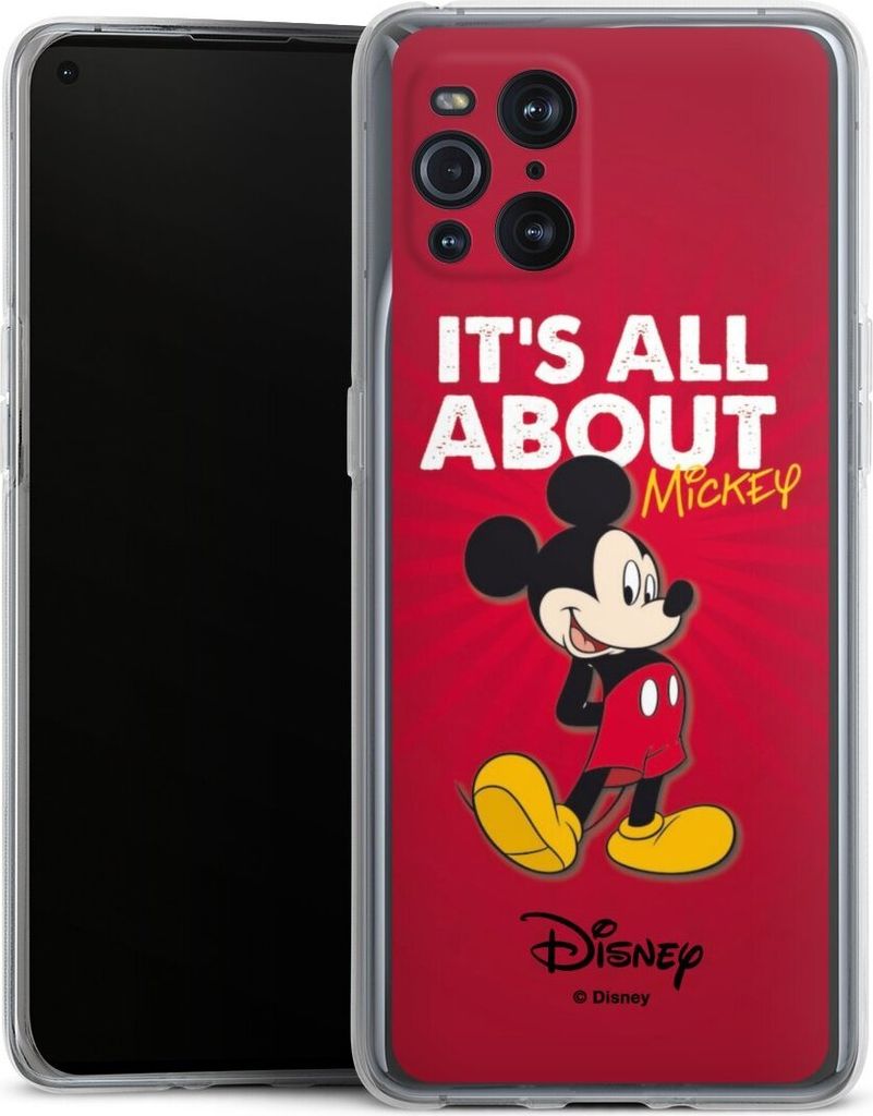 DeinDesign Handyhülle für Oppo Find X3 Pro Silikon Hülle Case Smartphone Schutzhülle Disney Maus Offizielles Lizenzprodukt
