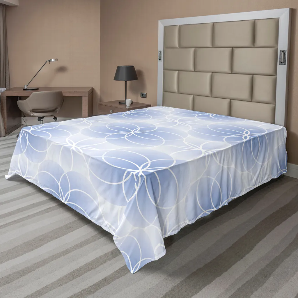 Lenzuolo ABAKUHAUS Quality Hotel 260x228 Azzurro - Design Geometrico