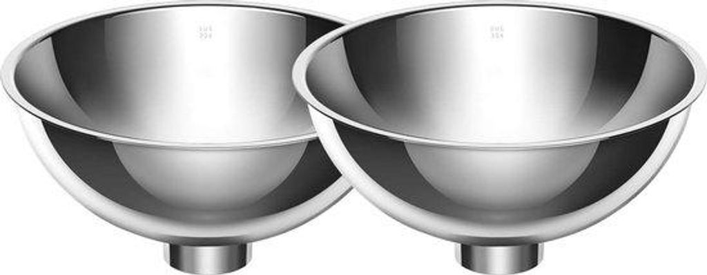 Rostfreier Metall-Schalen-Satz 2 Stück, Nano Finish