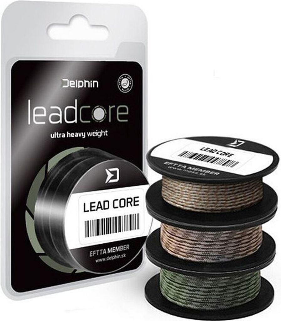 5m DELPHIN LEADCORE CARMO Vorfachmaterial 45lbs Farbe Muddy Produktbild 