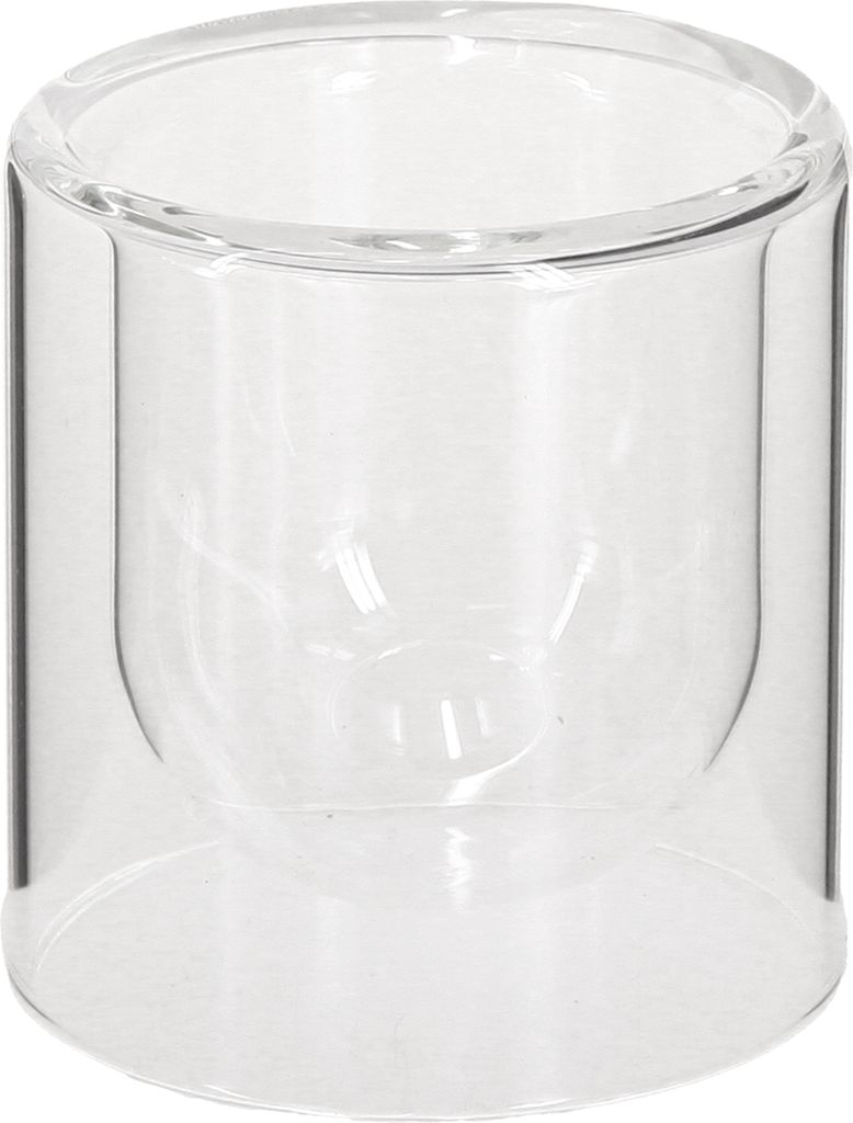 Teelichthalter Glas Windlicht 4er Set Deko Ø7,5 cm H8 cm, 4 Stück