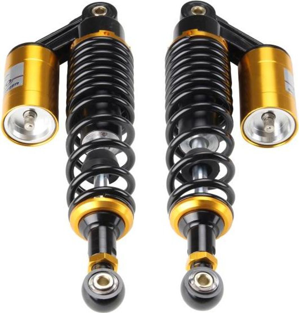 Stoßdämpfer Federbeine Set 320mm Schwarz/Gold (8/8mm) (GAS) Universal Mofa Moped Mokick | Citomerx