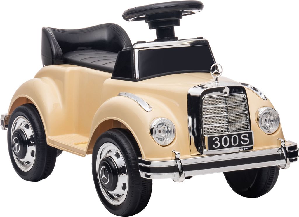 AIYAPLAY Rutschauto, Kinderfahrzeug, Rutscherfahrzeug mit Stauraum, Kinderauto mit Kippschutz Rutscher für 18-48 Monaten Kinder, Beige, 77,5 x 41,...