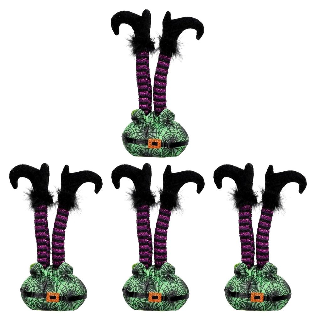 4 Stück Halloween Dekoration Beine für gruselige Innen- und Außendekoration für Halloween-Partys und Themen-Events für Garten, Wohnzimmer und ...