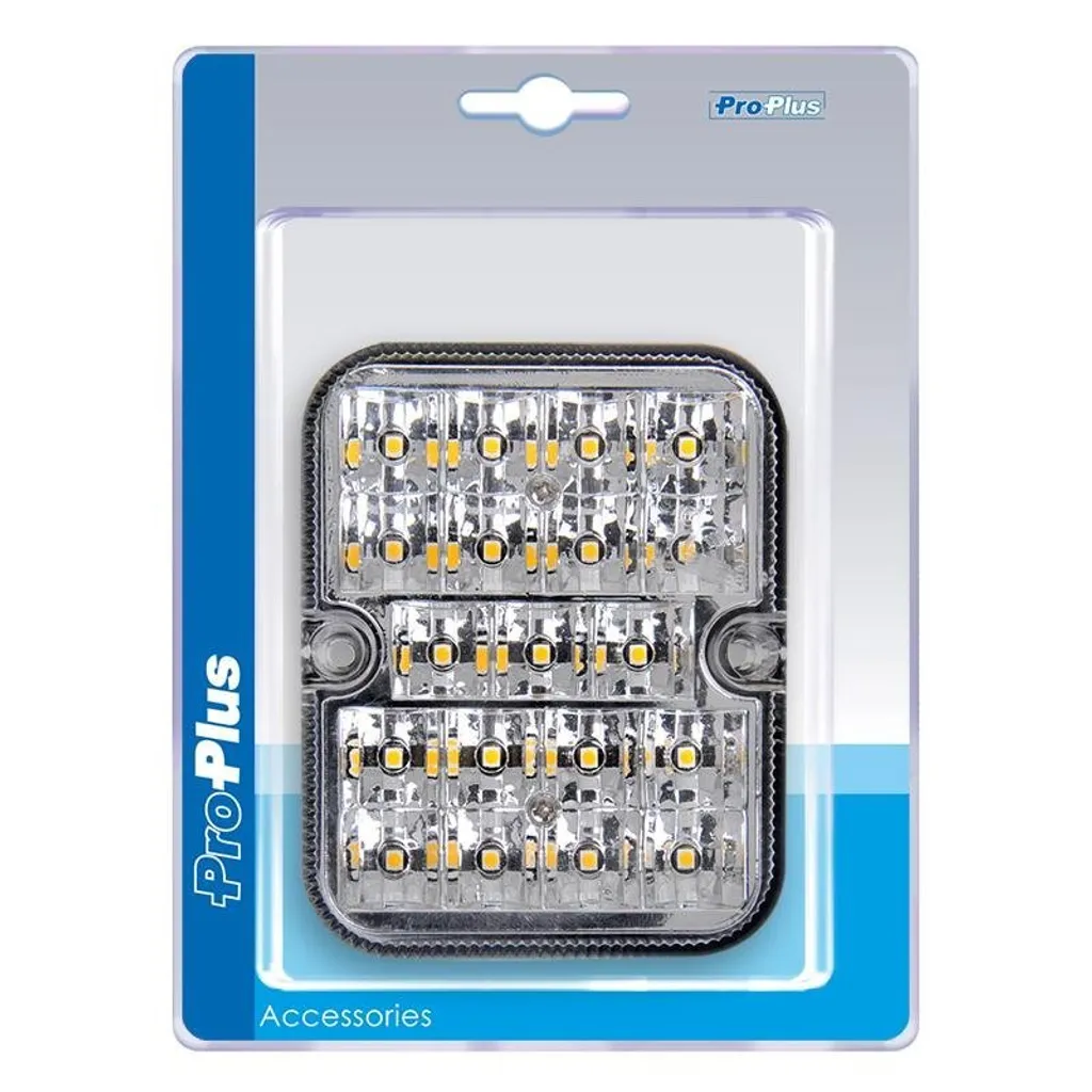 Feu de recul à 19 LED puissantes 100x81mm haute visibilité blanche