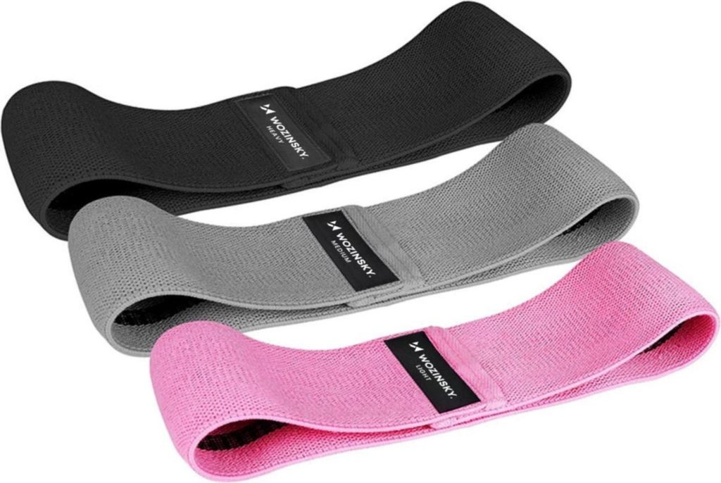 Wozinsky Set de 3X Bande d'exercice de résistance en tissu Image du produit 