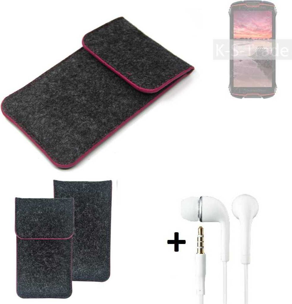 K-S-Trade Handy Hülle Schutz Hülle kompatibel mit Cubot King Kong Mini 2 Pro Schutzhülle Handyhülle Filztasche Pouch Tasche Case Sleeve Filzhülle