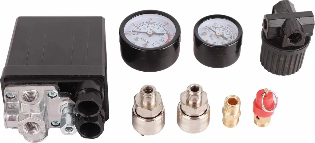Régler pression compresseur air avec ce pressostat 220V 1/4 4 ports