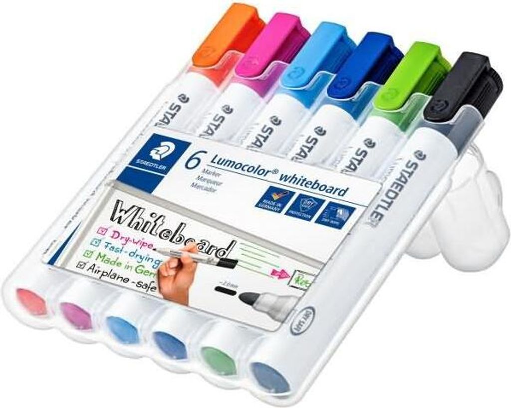 Popisovače na bílou tabuli "Lumocolor 351", 6 barev, 2 mm, Obrázek produktu 3