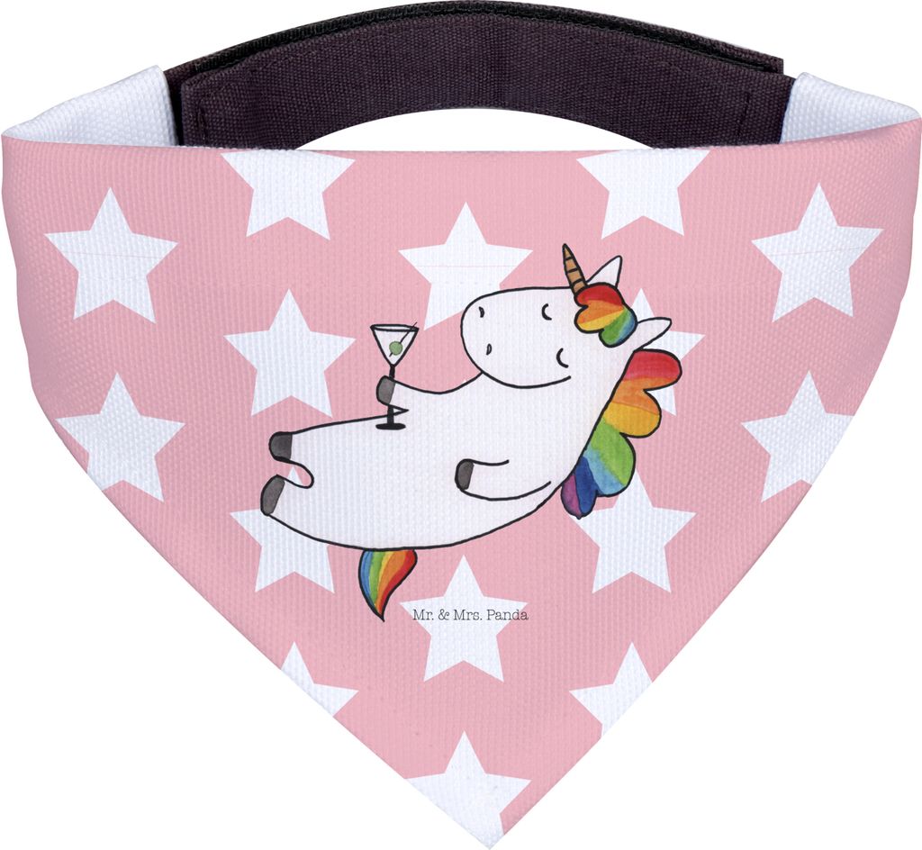 Mr. & Mrs. Panda Hund Halstuch Einhorn Cocktail - Rot Pastell - Geschenk, Hunde, Einhörner, Geburtstag, Spruch, Bandana für, Hunde-Halstuch, Spa...