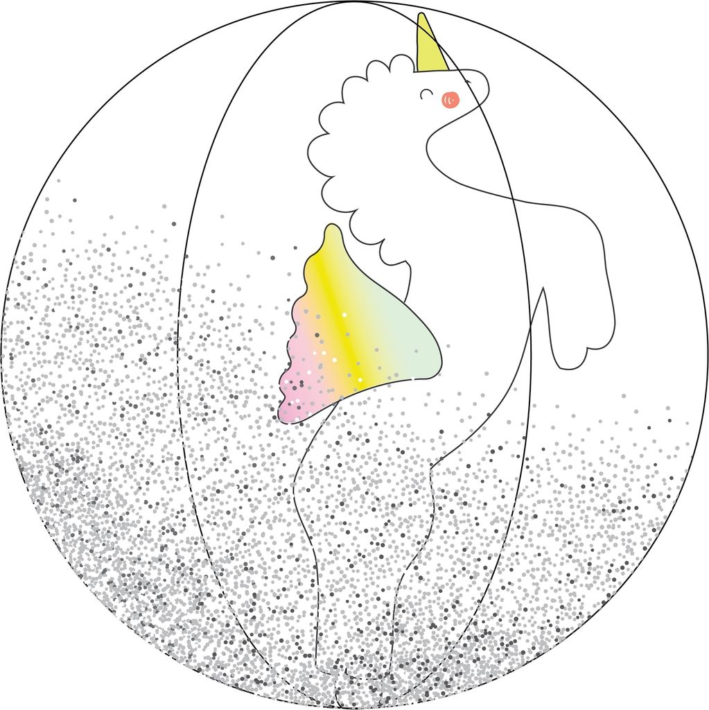 Sunnylife - Kinder aufblasbare Spiele 3D Strandbal Unicorn