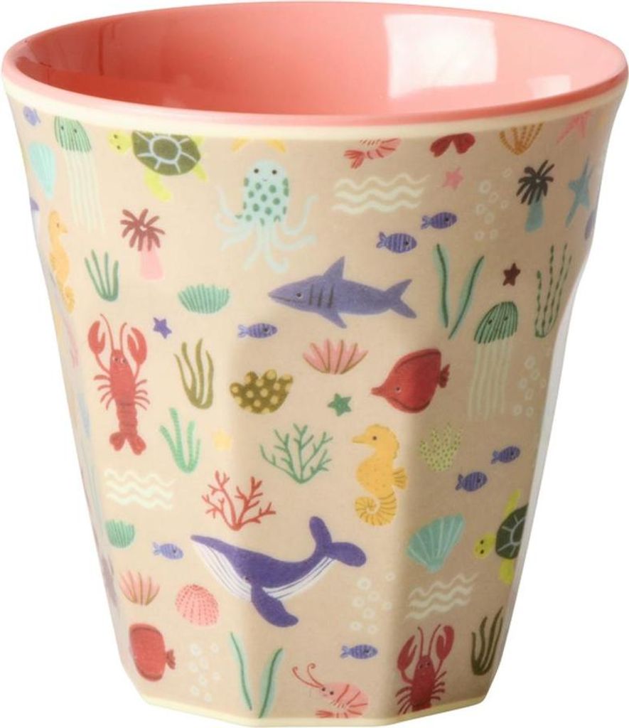 Rice Melamin Becher - Coral Ocean Print 160ml Produktbild 
