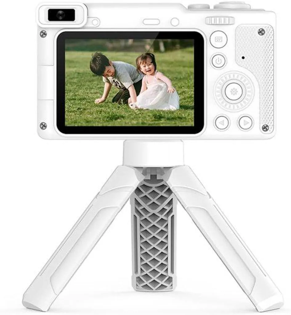 Mini caméra numérique 12 MP et écran IPS 2.4 pouces, blanche, mod. K-202