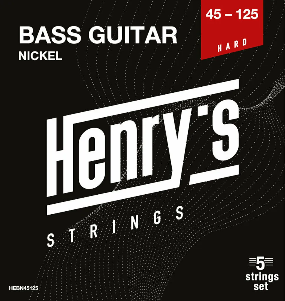 Cordes de guitare basse 5 cordes Henry's Nickel 45-125 long scale