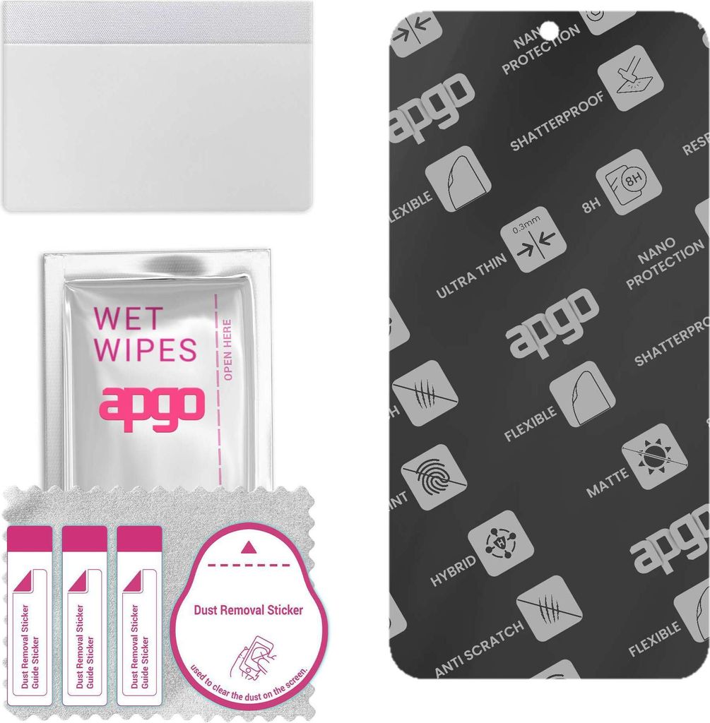 apgo Hybrid Schutzglas, Matt, kompatibel mit Infinix Smart 8 Plus, Flexible Nano Glass, toller Ersatz für Hartglas, kratzfester Displayschutzglas,...