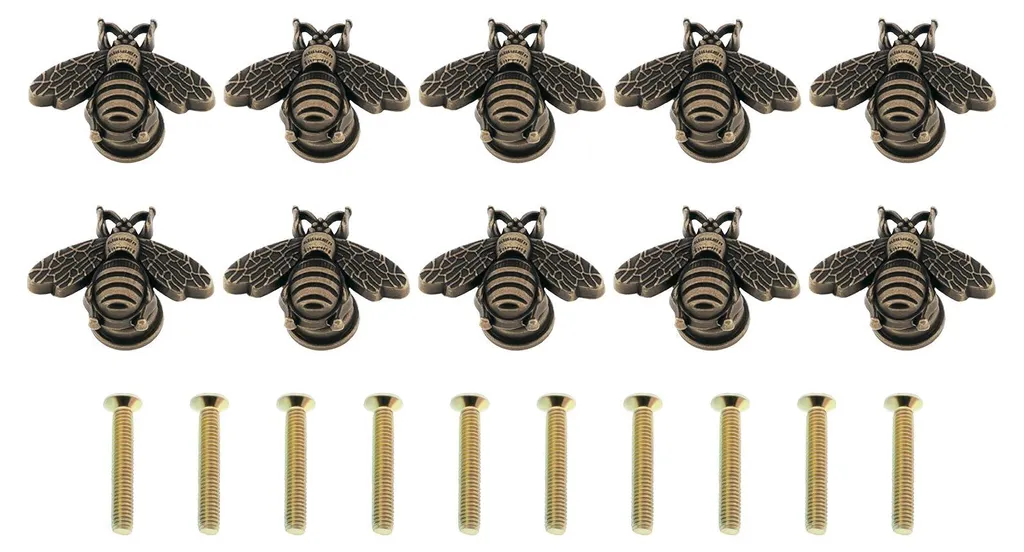 Remplacez vos poignées usées par ces boutons abeille bronze 30mm