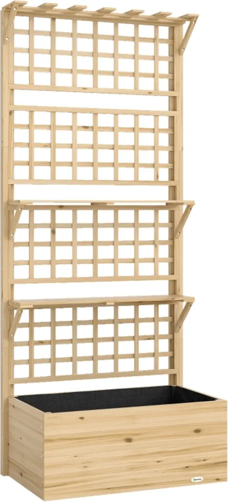 Potager vertical pour balcon avec toit suspendu et drainage intégré