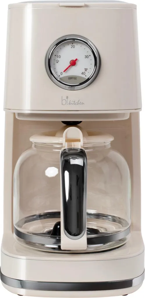 Cafetière vintage crème BiKitchen 150 verseuse en verre incassable