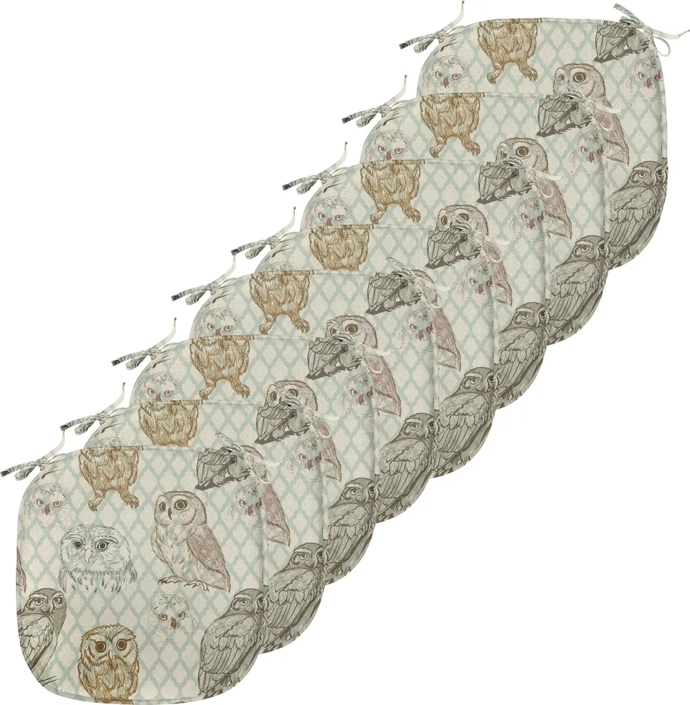 Coussin de chaise imperméable et déperlant avec attaches lot de 8