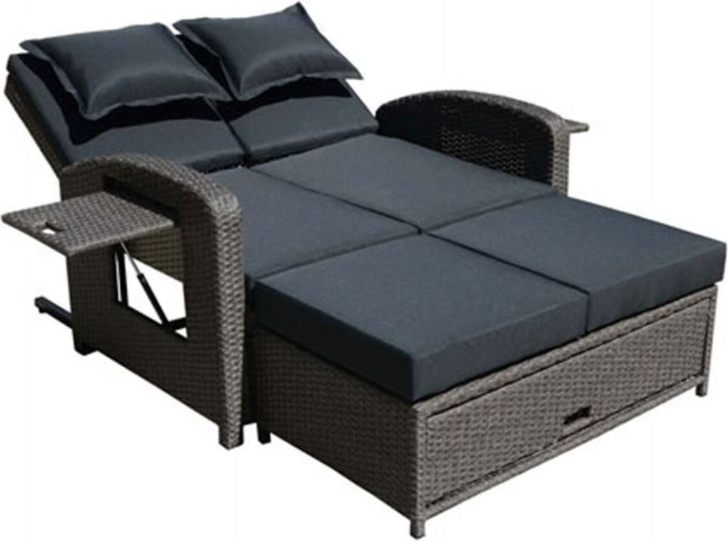 Garden Pleasure Loungesofa Nizza, dunkelgrau Kunststoff, Produktbild 3
