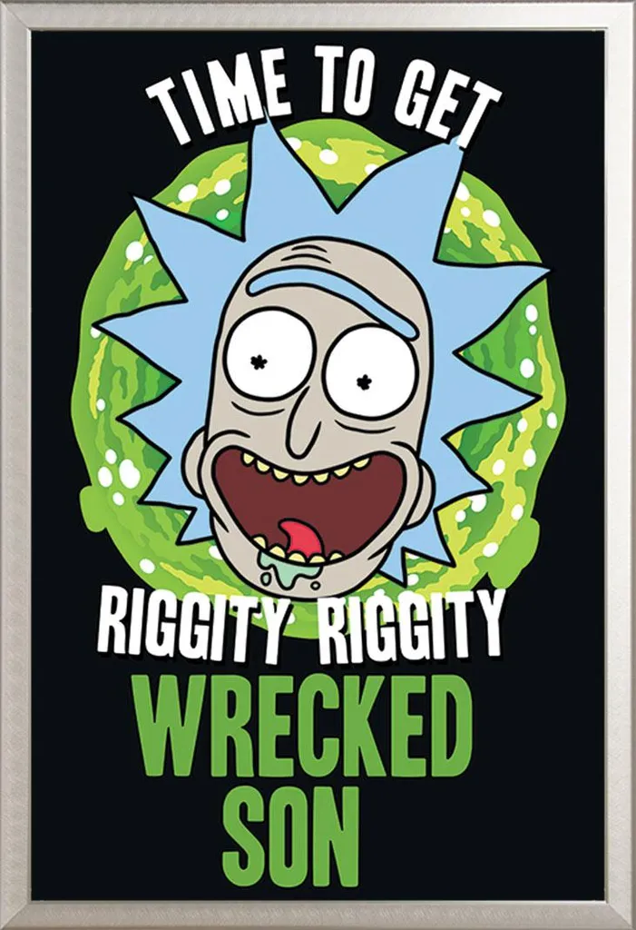 Cadre avec Poster Rick & Morty pour Décoration Chambre et Salon Geek