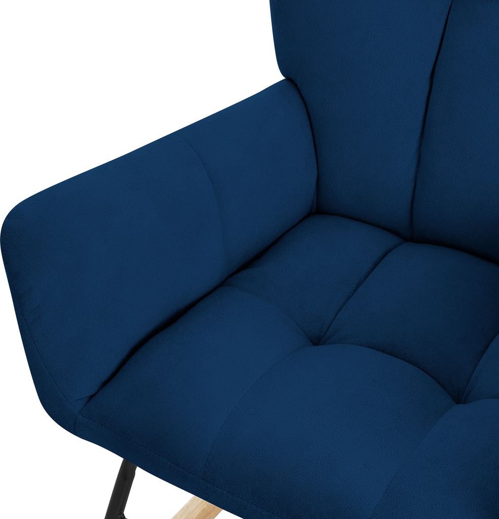 ML-Design houpací křeslo tmavě modré s potahem ručníkového Obrázek produktu 5