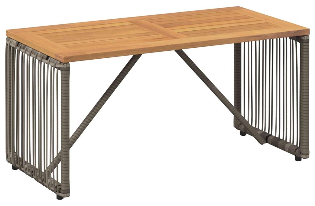 vidaXL Tisch für Outdoor Grau und Braun 80 x 40 x 40 cm Produktbild 