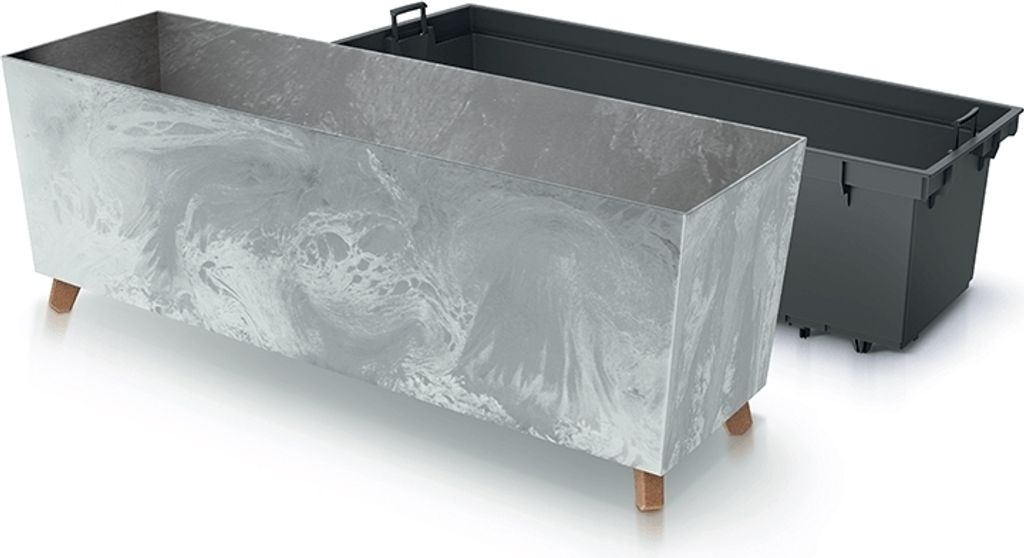 Prosperplast Blumenkasten URBI CASE Betoneffekt N Beton 77 cm