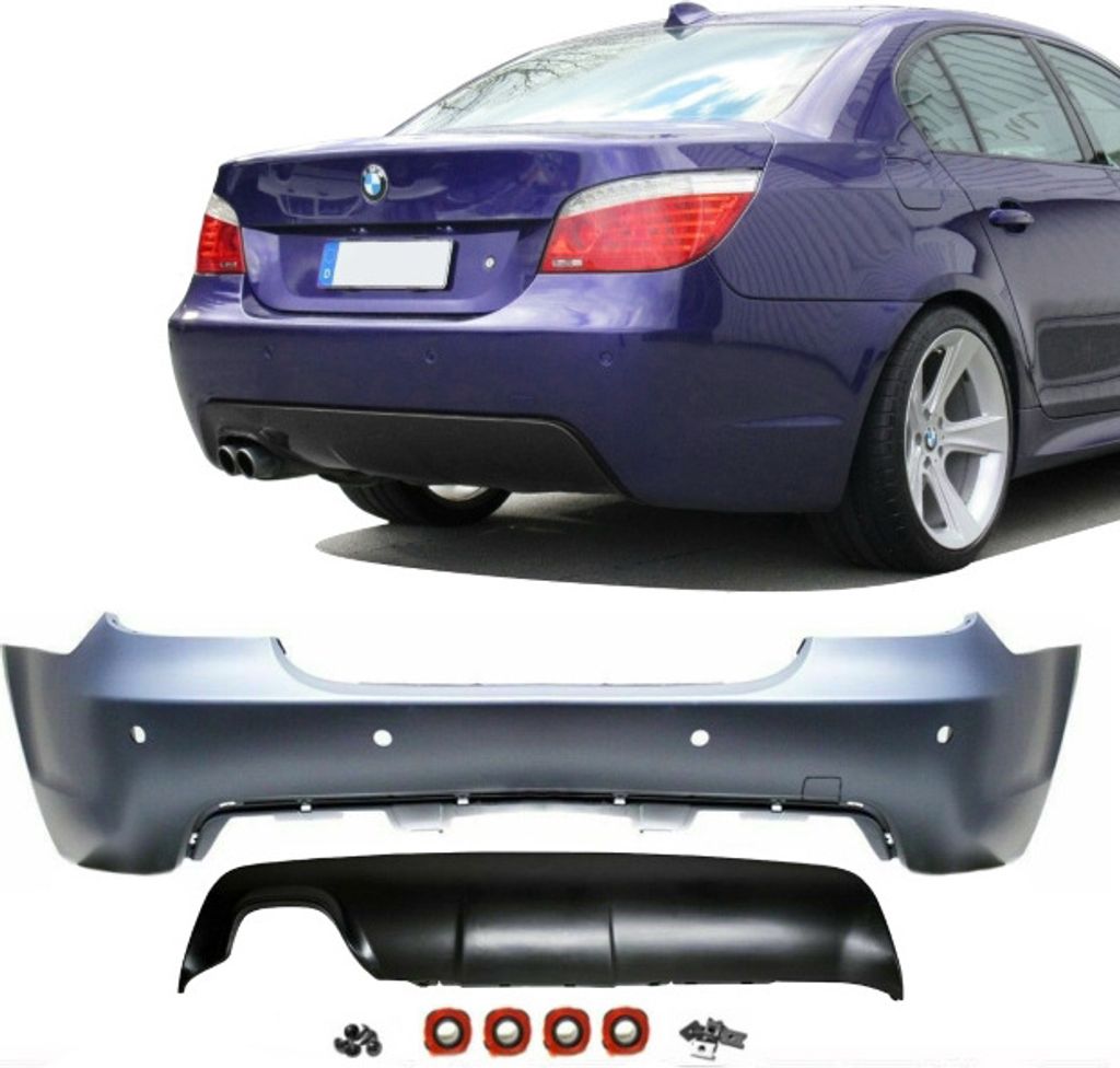 Limousine Heck Stoßstange PDC ABS Diffusor passt für BMW E60 03-07 auch M +ABE**