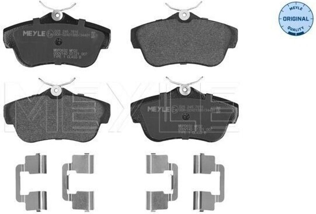 MEYLE 025 245 7816 - OE 4253 68 Bremsbeläge, Hinten für Jumpy (VF7), Scudo, Expert (VF), Expert Tepee (VF3X)