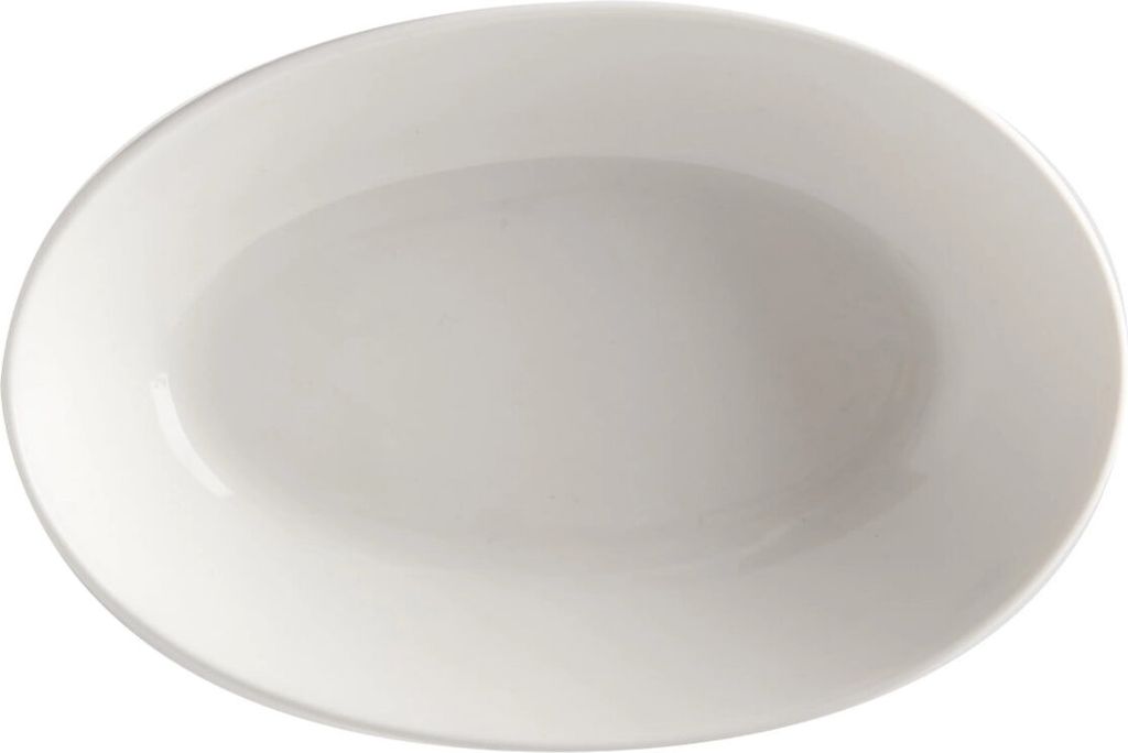 Maxwell & Williams White Basics Schale oval, Servierschale, Porzellan, Weiß, 20 x 14 cm, AX0396