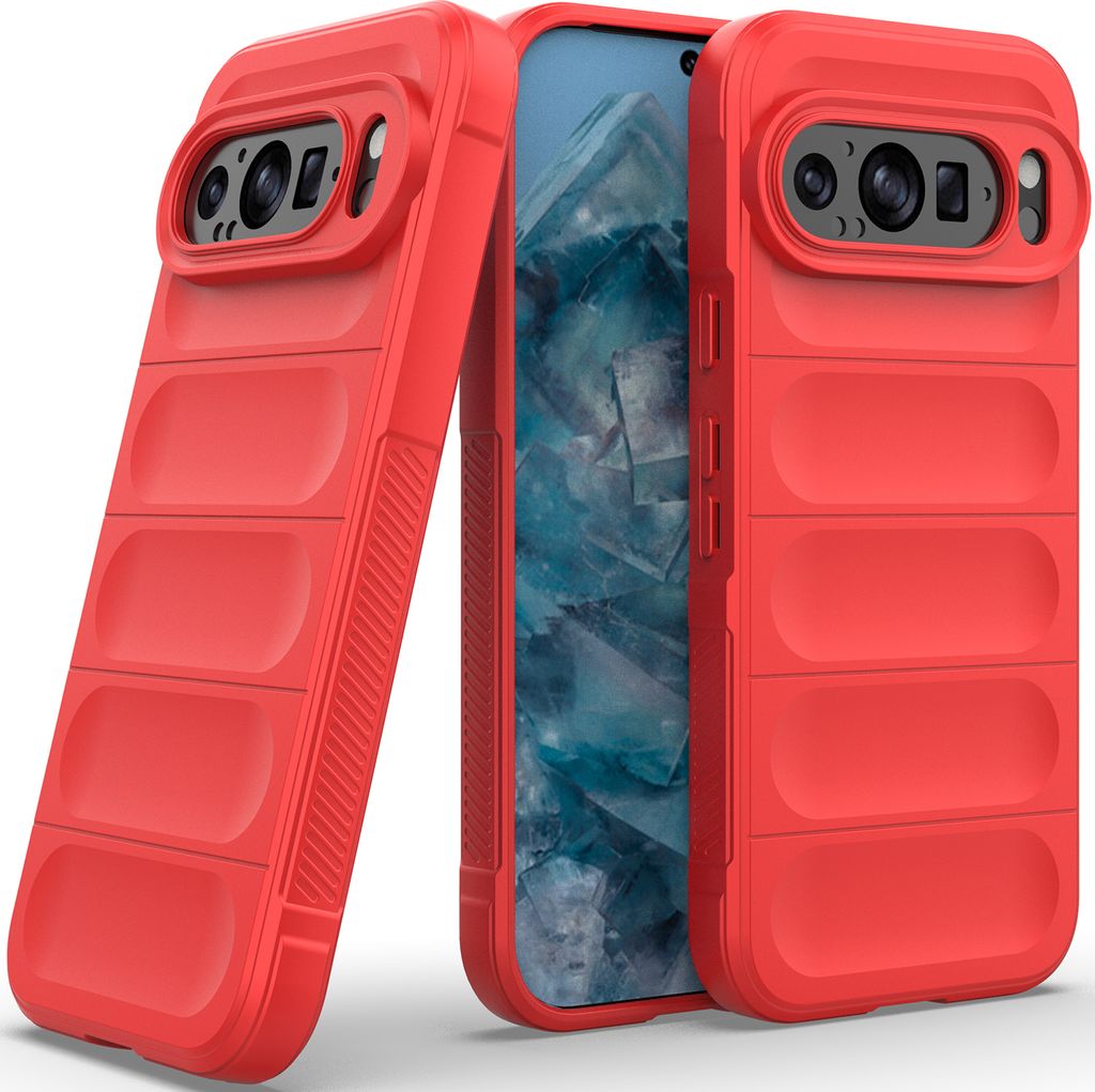 Handyhülle für Google Pixel 9 Weich TPU Silikon Stossfest Anti-rutsch Hülle Rot