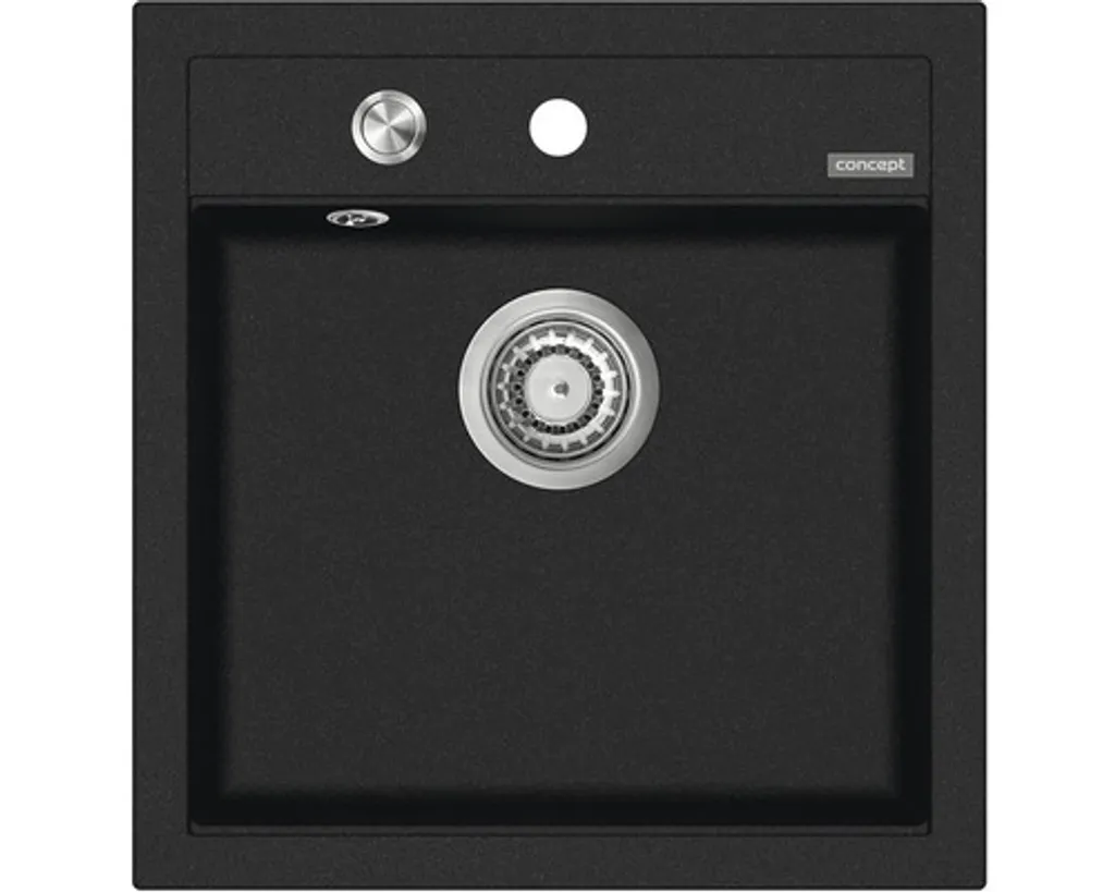 Évier granit noir 51x49 cm CONCEPT Cubis idéal pour petite cuisine chic