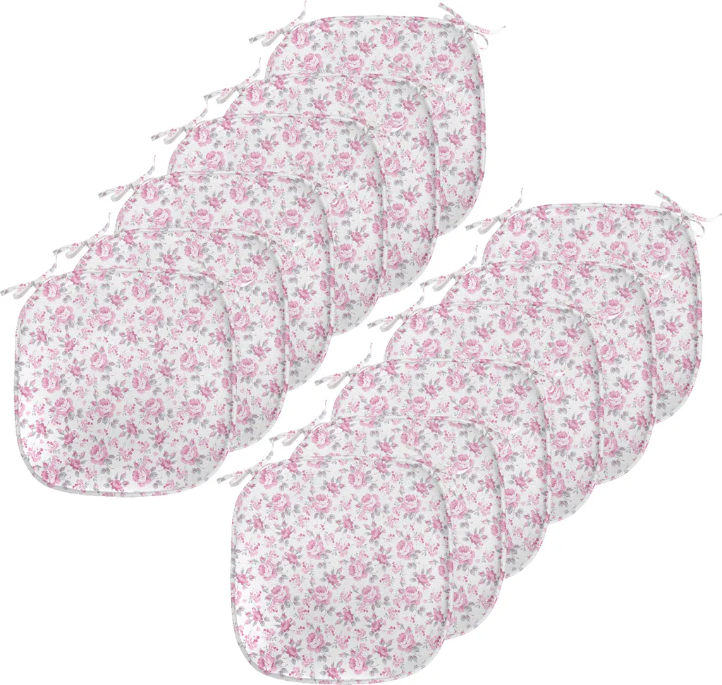Coussin de Chaise Anti-Tache et Imperméable à Fleurs 40x40cm - 12 Pièces