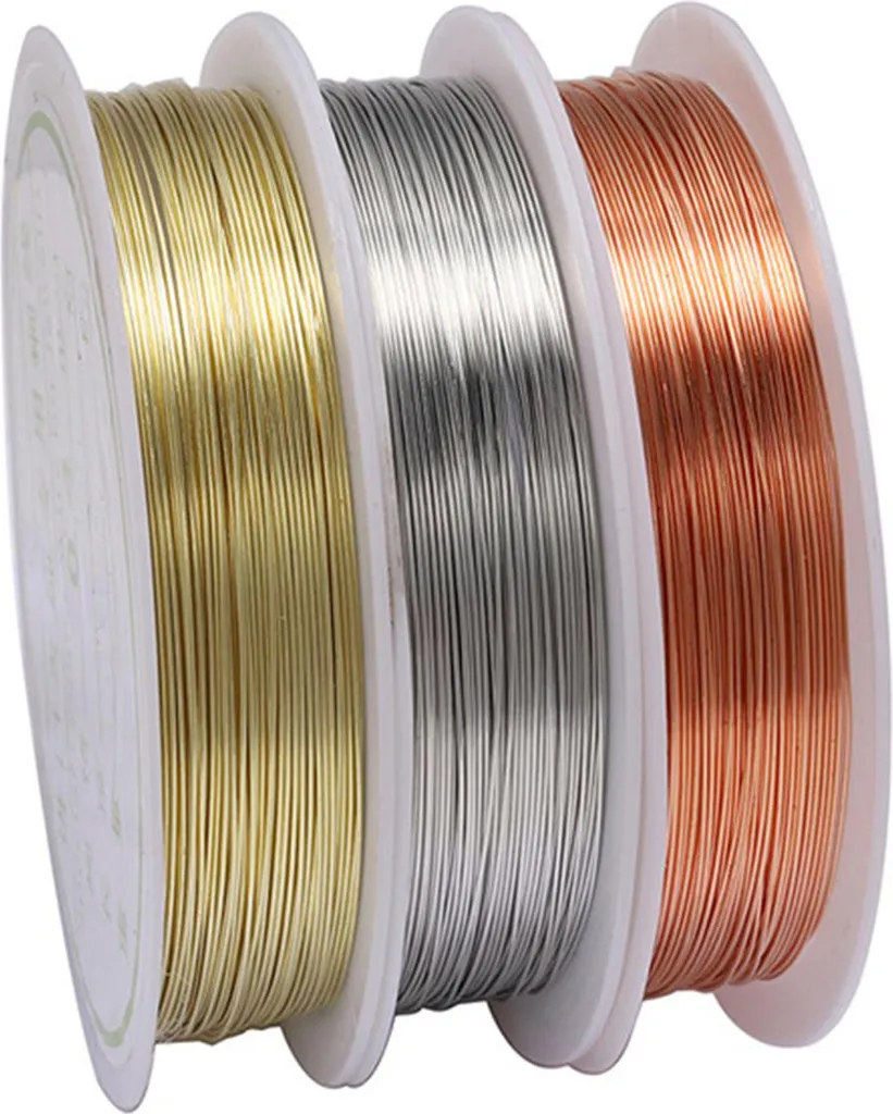 2 rotoli di filo elicoidale argento/oro resistente all'appannamento